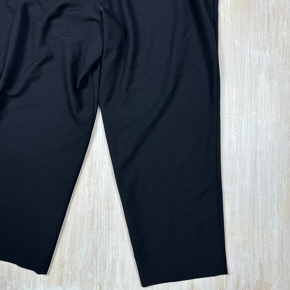 Eloquii Black Straight Leg Nautical Silver Button Detail Work Pull On Pants 20 - Picture 12 of 14